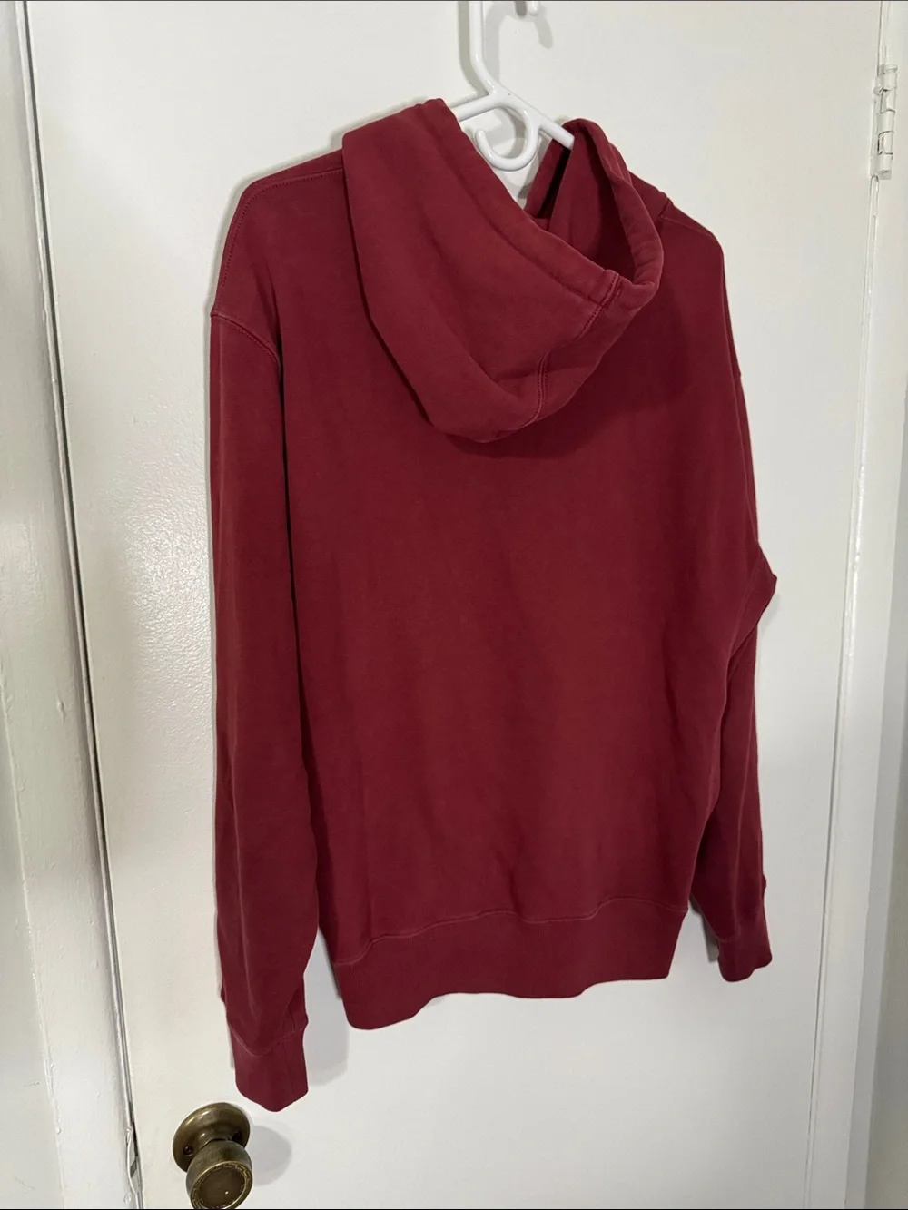 J. Crew Men's Medium Burgundy Crewneck Pullover Hoodie